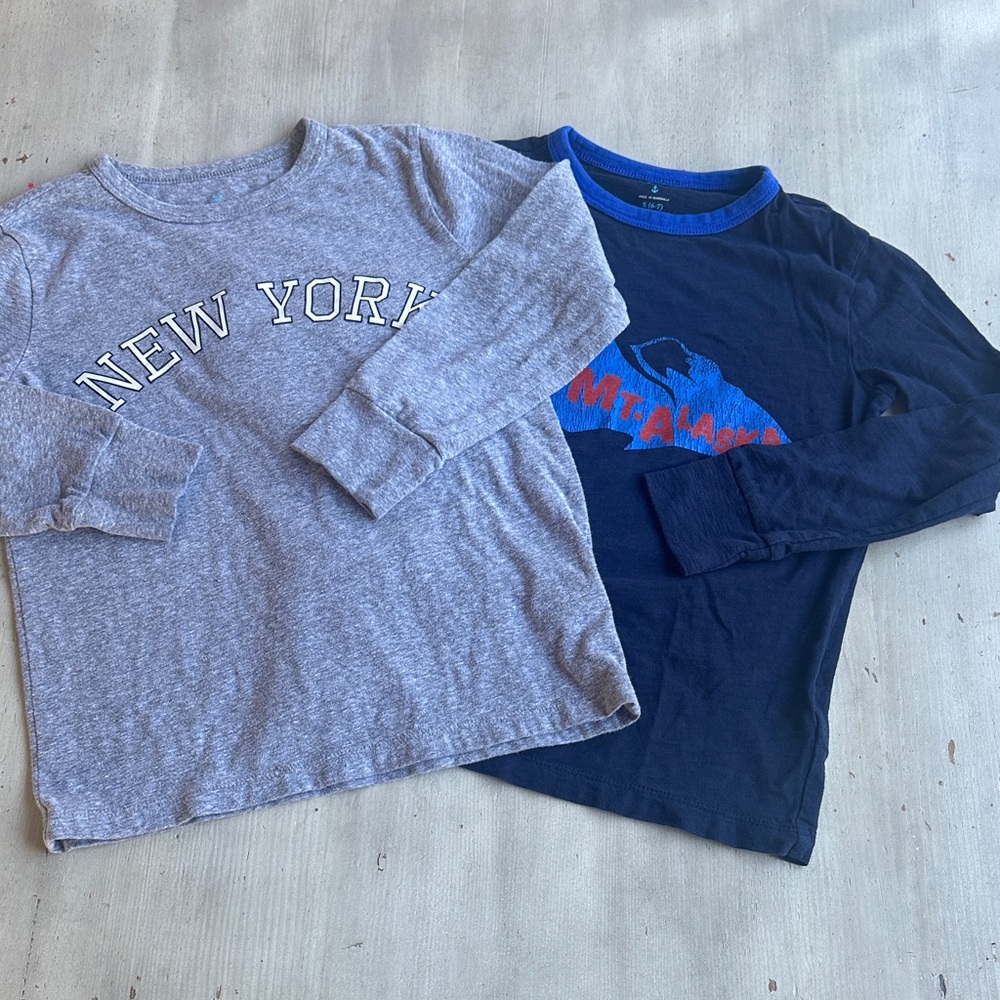 2 Crewcuts long sleeve tee shirts